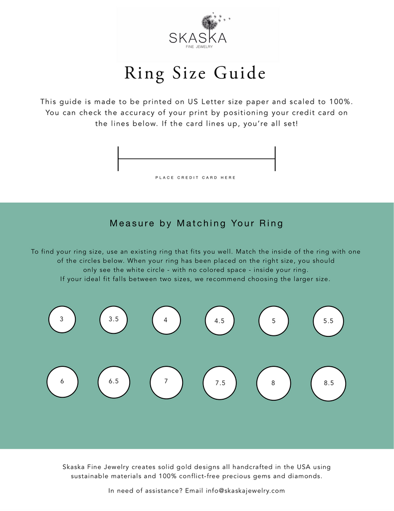 Ring Size Guide - FrancescaDotJewellery