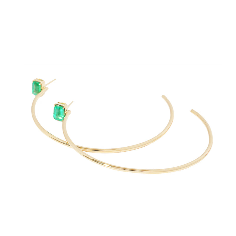 Emerald Hoops