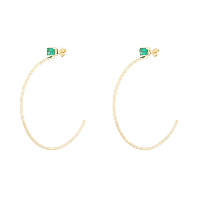 Emerald Hoops